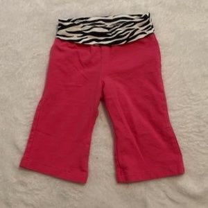 Kids - Hot pink with zebra band 6m baby pants
